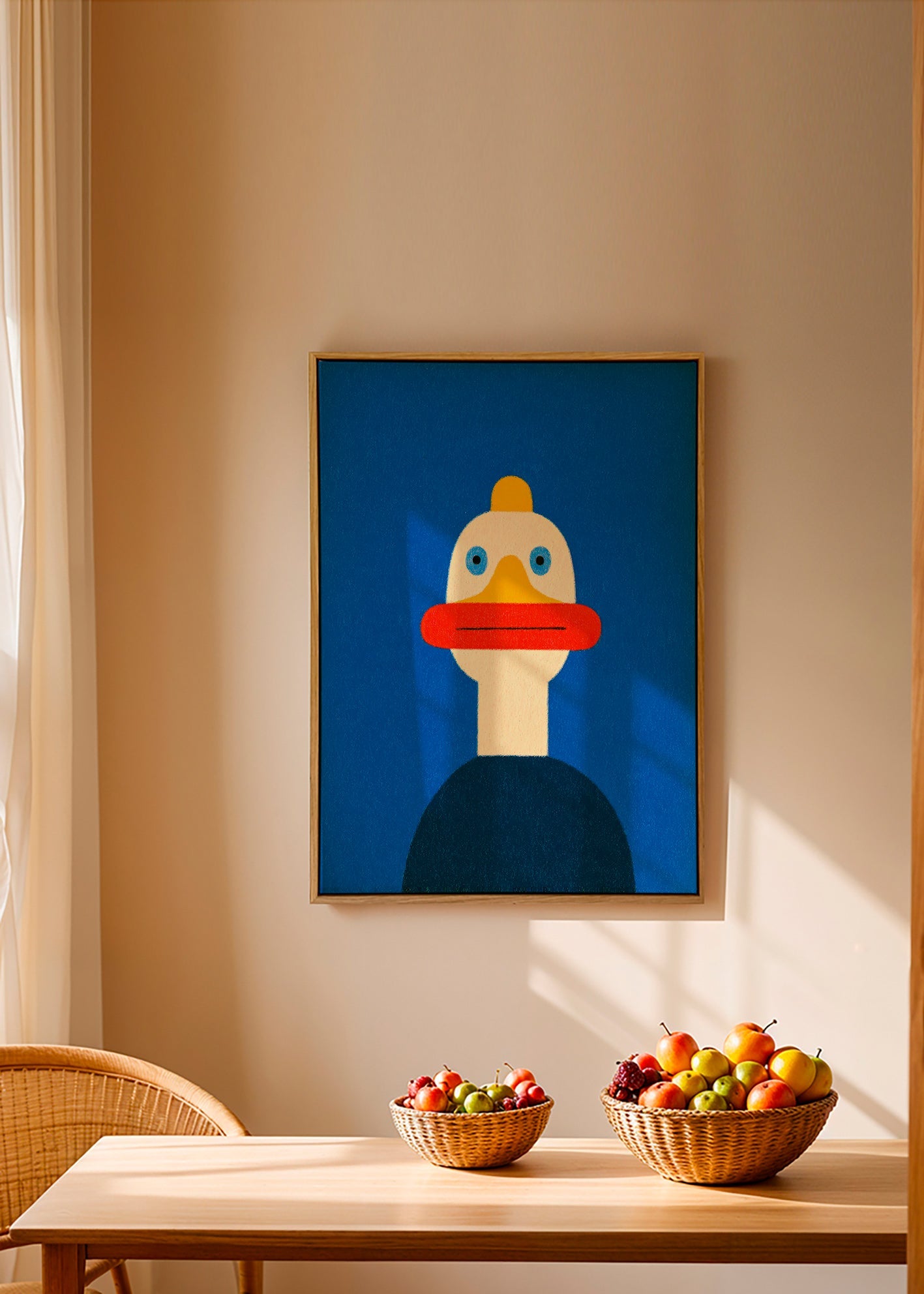 Cuadro pato azul ilustrado – Canvas2