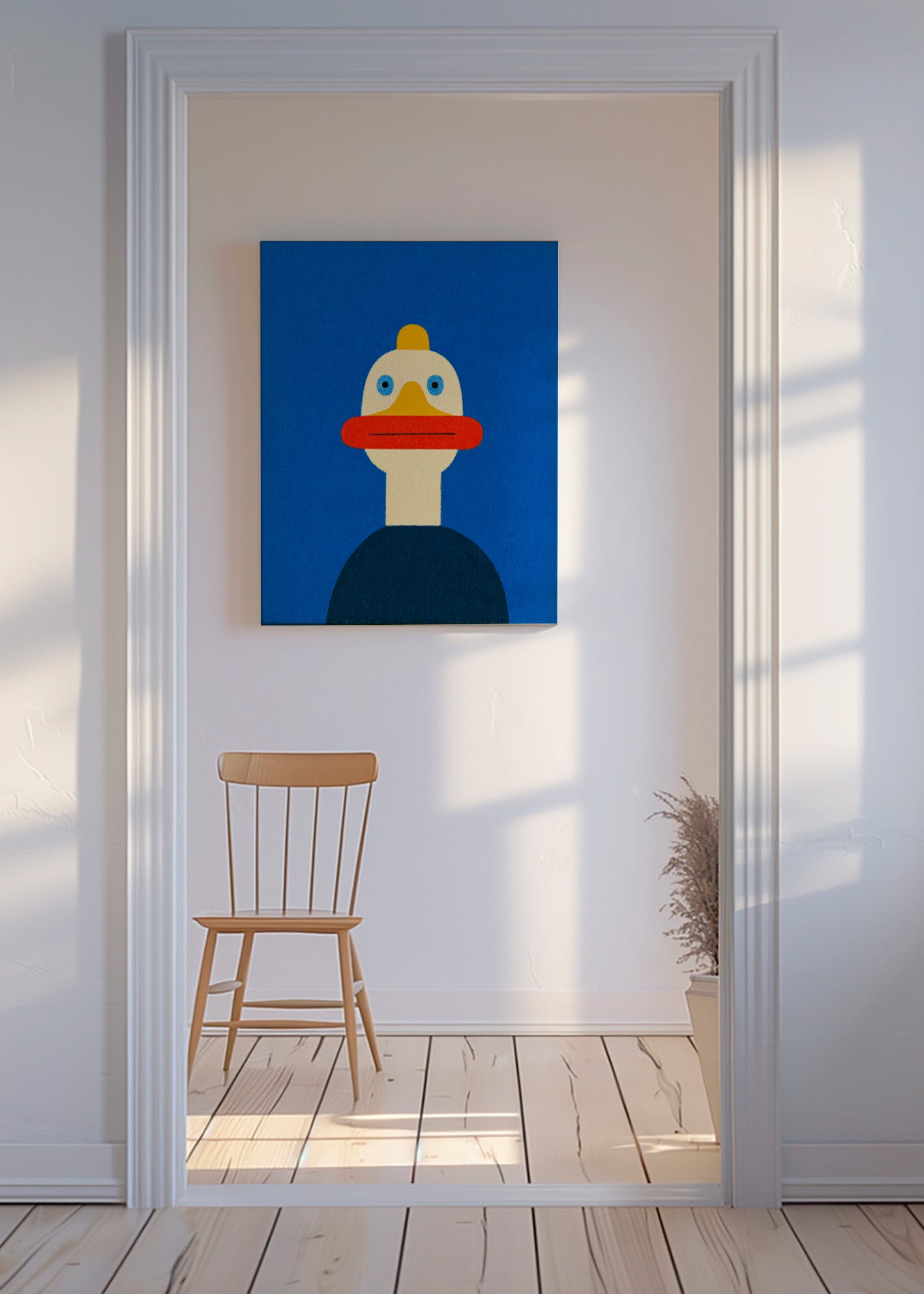 Cuadro pato azul ilustrado – Canvas