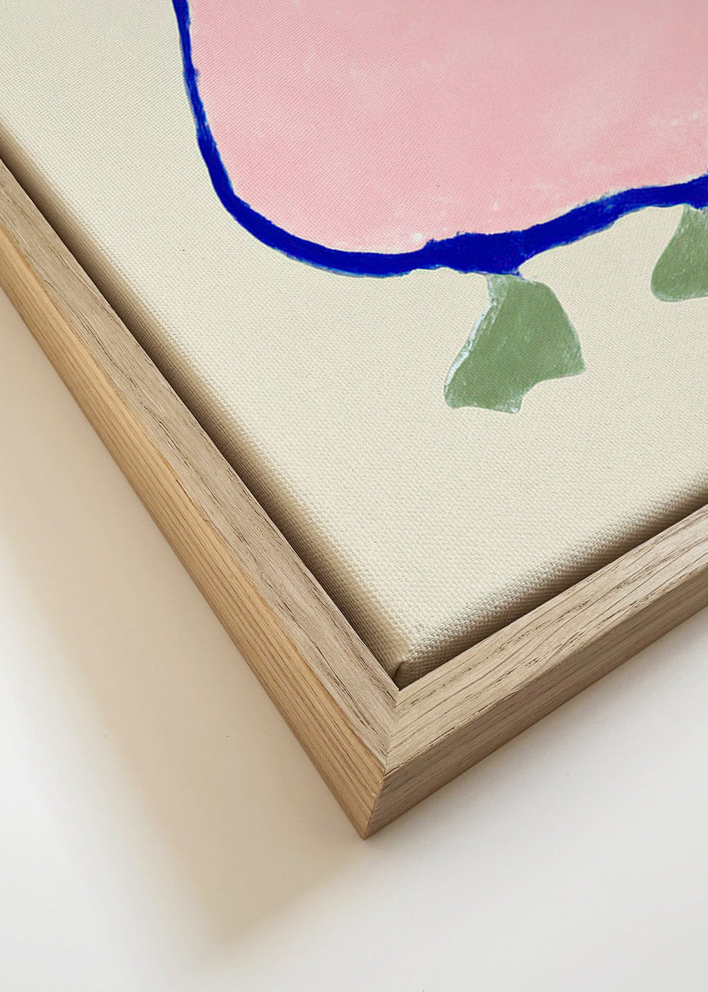 Lámina infantil: pato rosa sencillo – Canvas detail