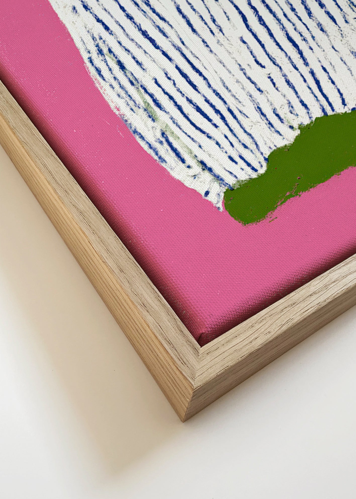 Ilustración camisa a rayas sobre fondo rosa – Canvas detail