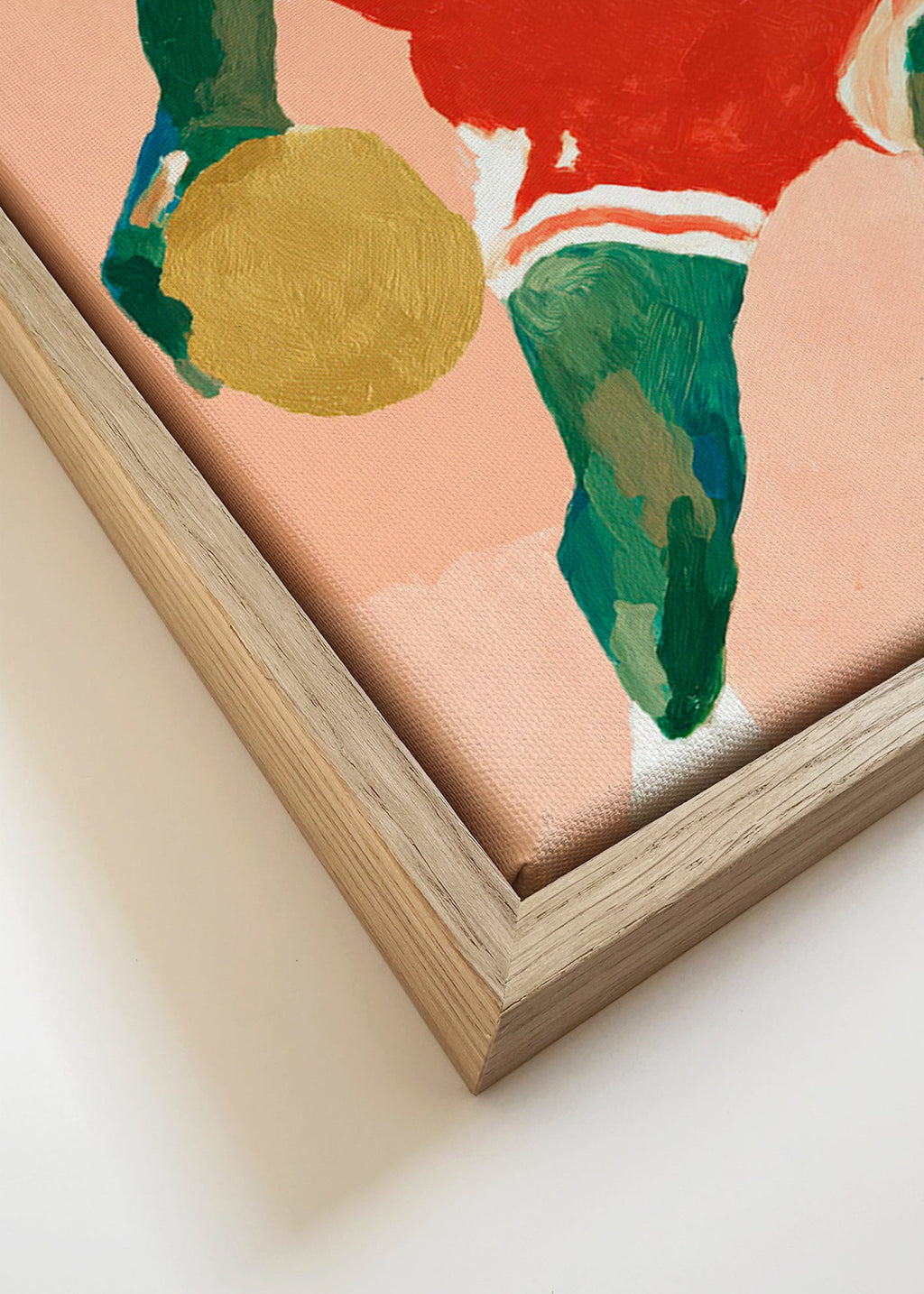 Cuadro deportivo con jugador driblando – Canvas detail