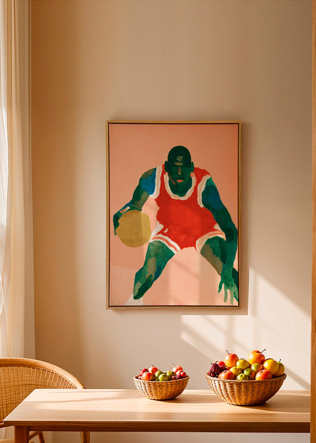 Cuadro deportivo con jugador driblando – Canvas1