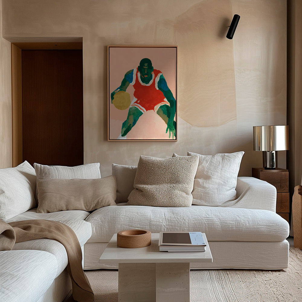 Cuadro deportivo con jugador driblando – Canvas2