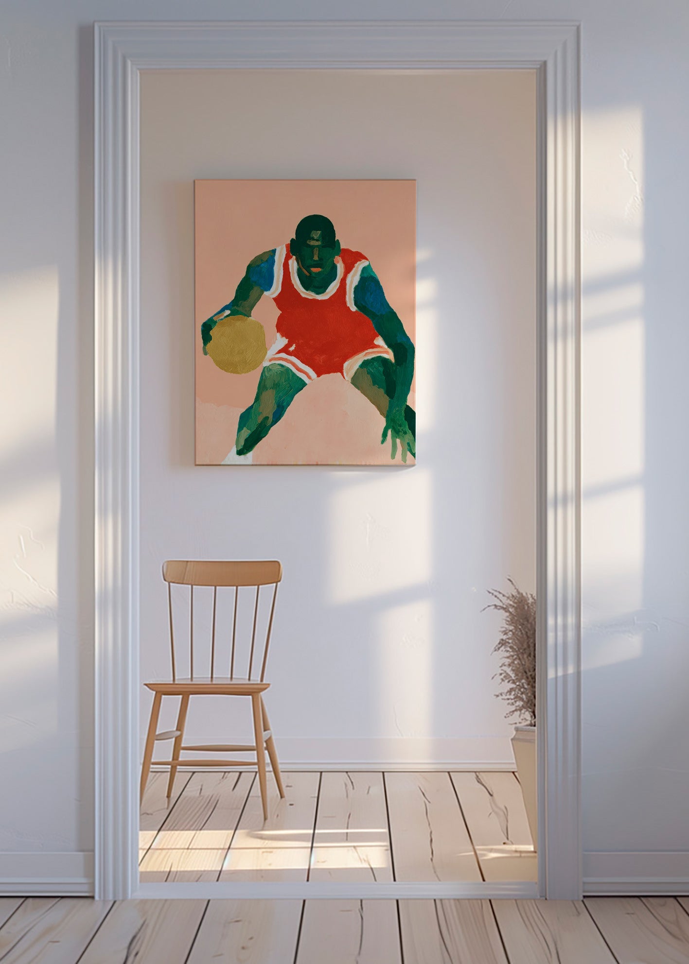 Cuadro deportivo con jugador driblando – Canvas