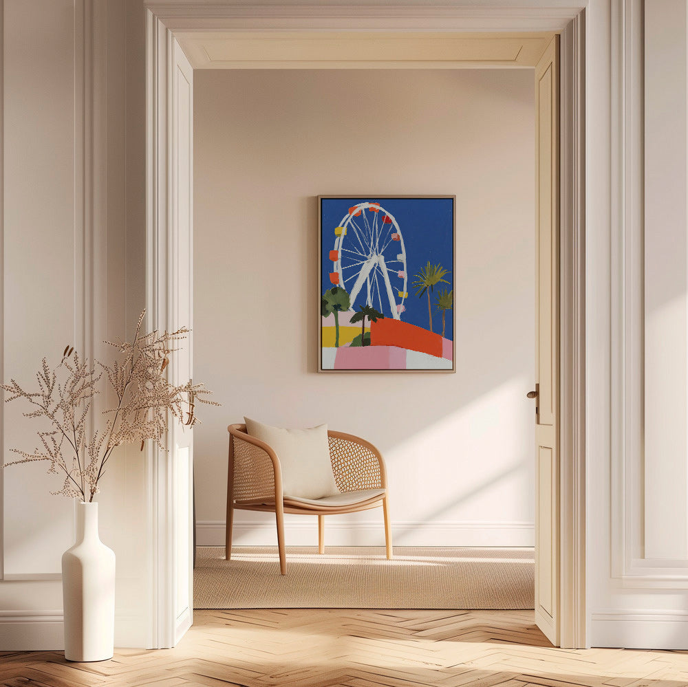 Cuadro de ciudades con noria colorida – Canvas1