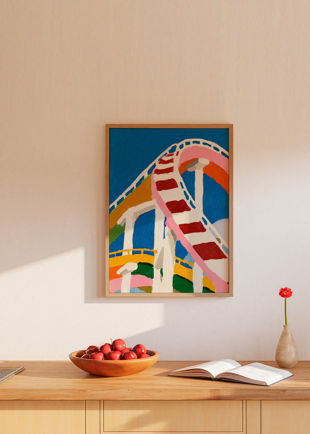 Ilustración de montaña rusa en colores – Product3