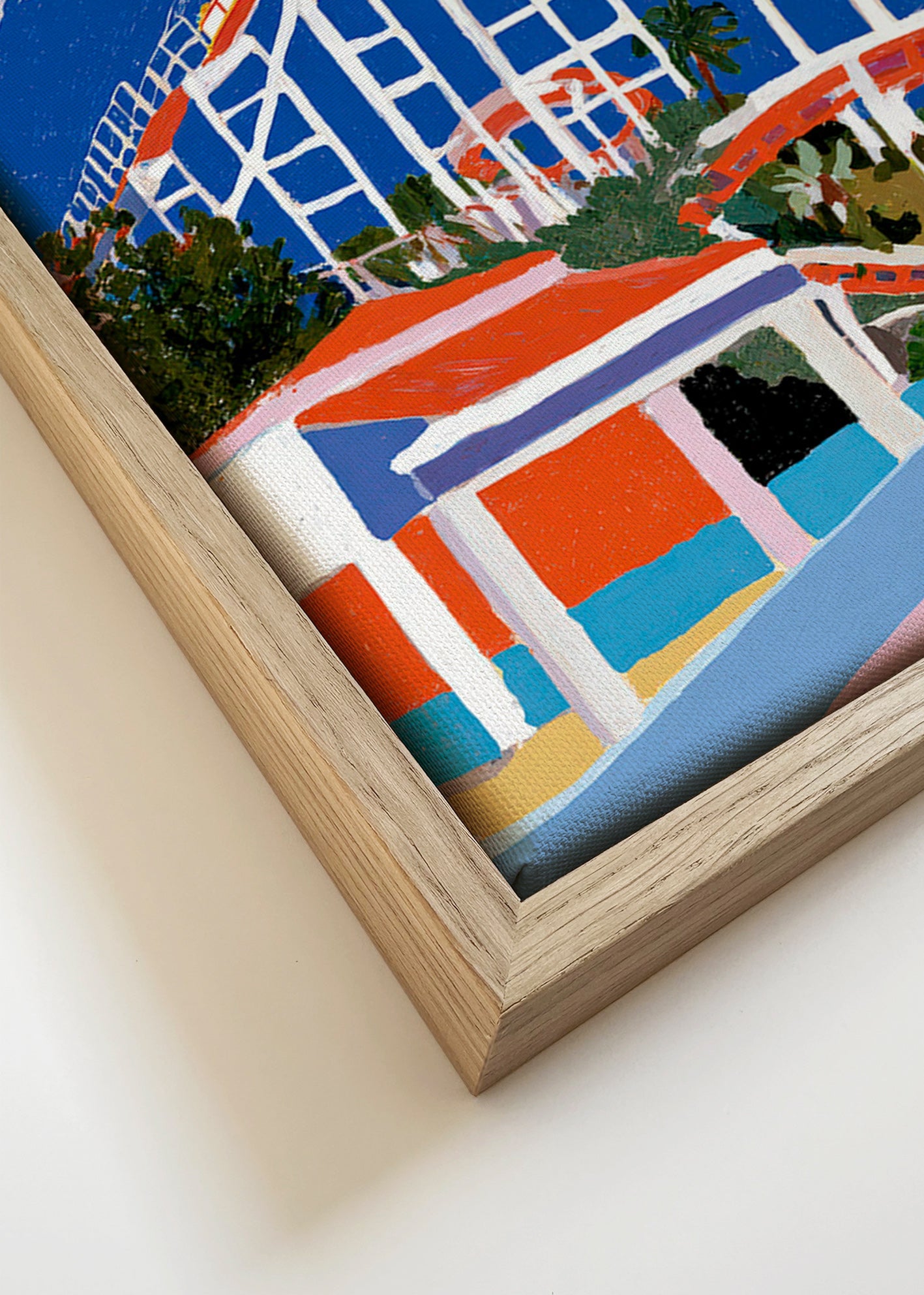 Ilustración de parque de atracciones colorida – Canvas detail