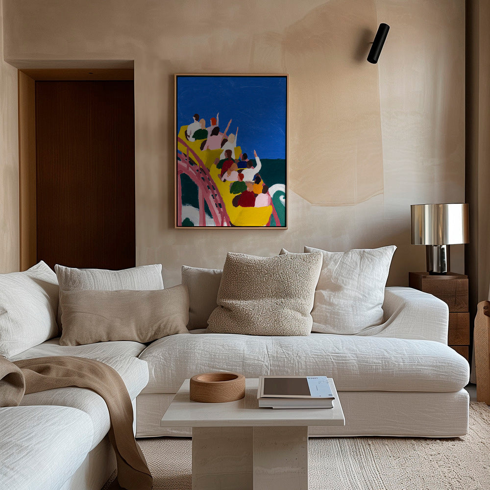 Ilustración de montaña rusa junto al mar – Canvas1