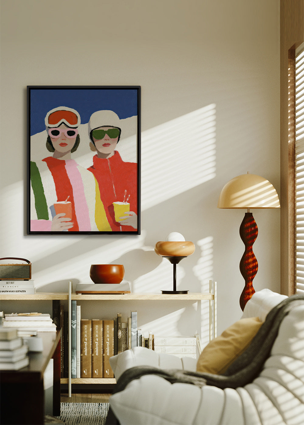 Ilustración de après-ski con dos figuras – Canvas2