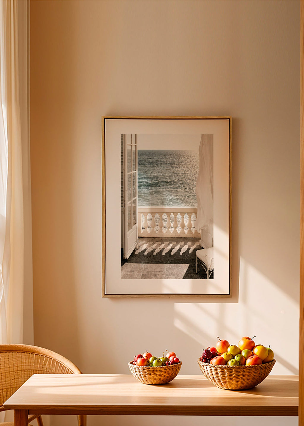 Cuadro de paisaje: balcón al mar con luz – Canvas1