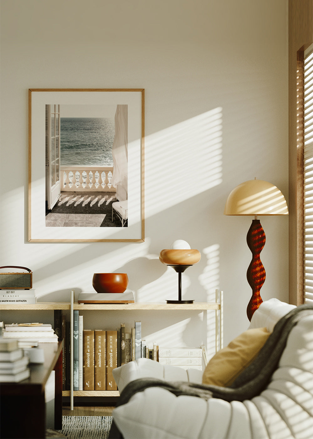 Cuadro de paisaje: balcón al mar con luz – Product3
