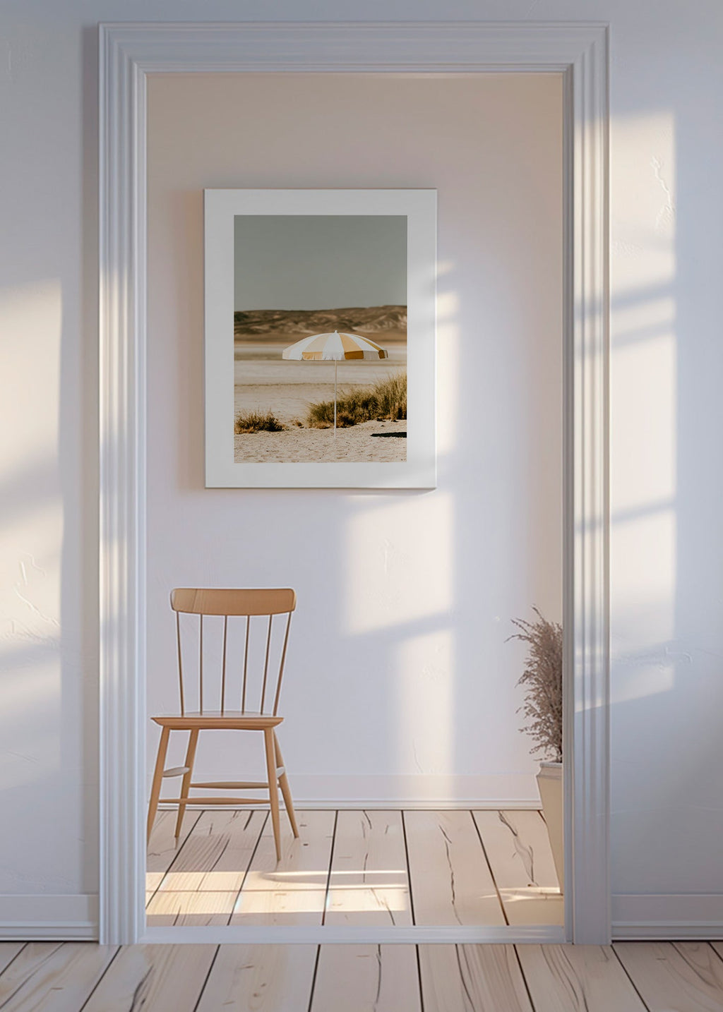 Cuadro de paisaje con sombrilla de playa – Canvas