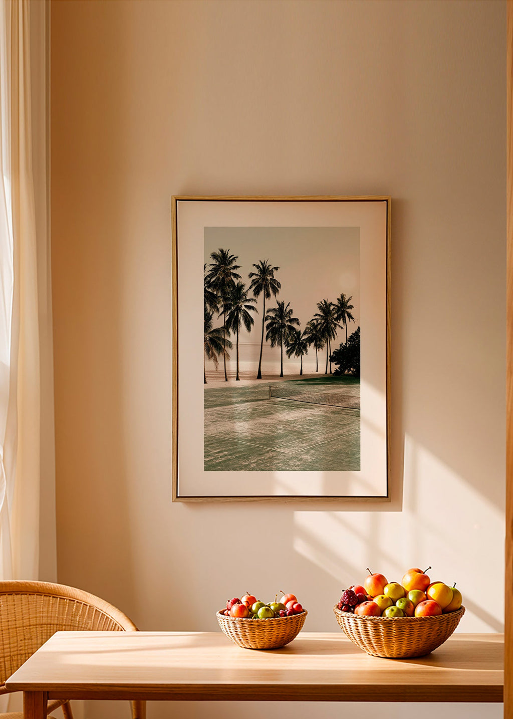 Cuadro de paisaje con palmeras y pista de tenis – Canvas2