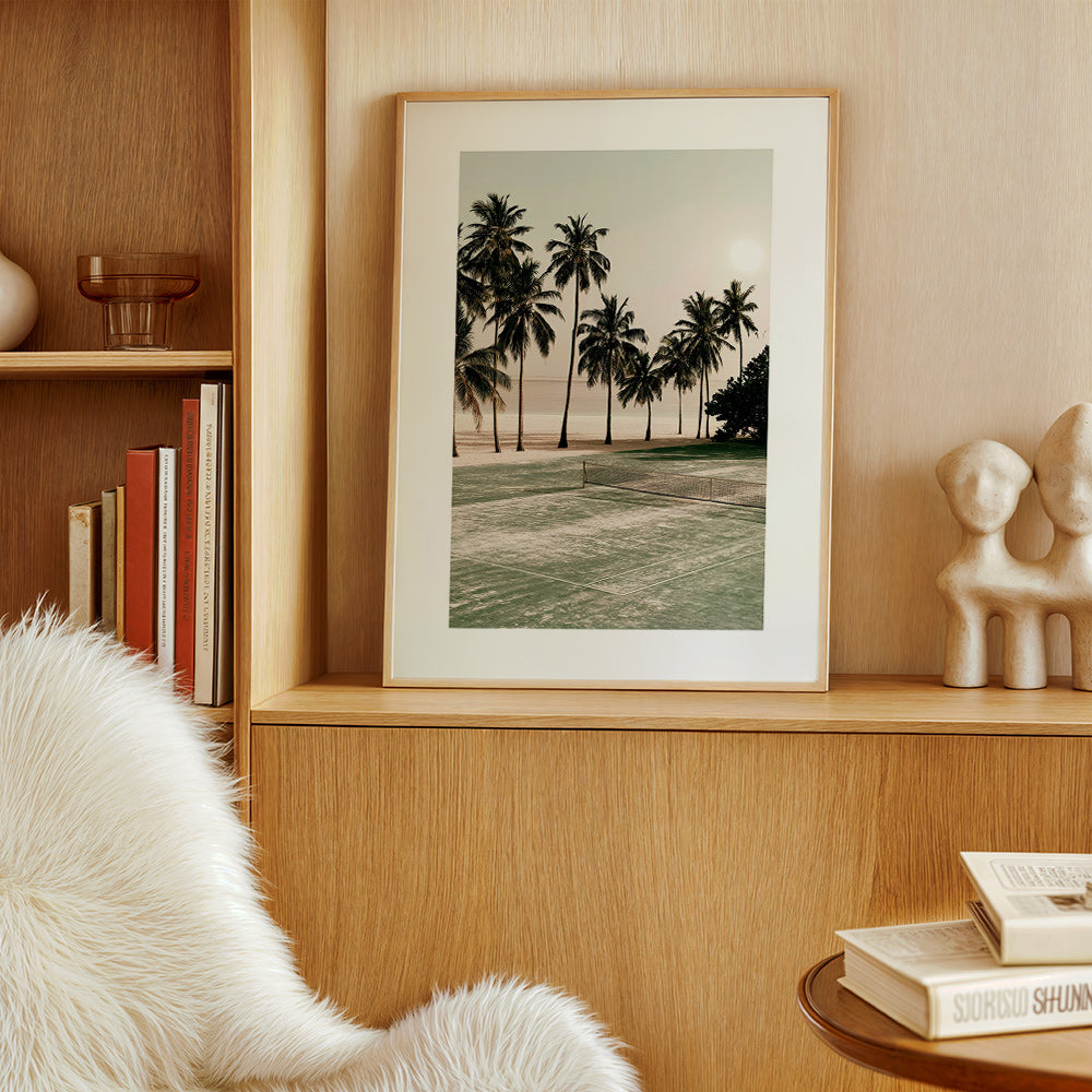Cuadro de paisaje con palmeras y pista de tenis – Product2