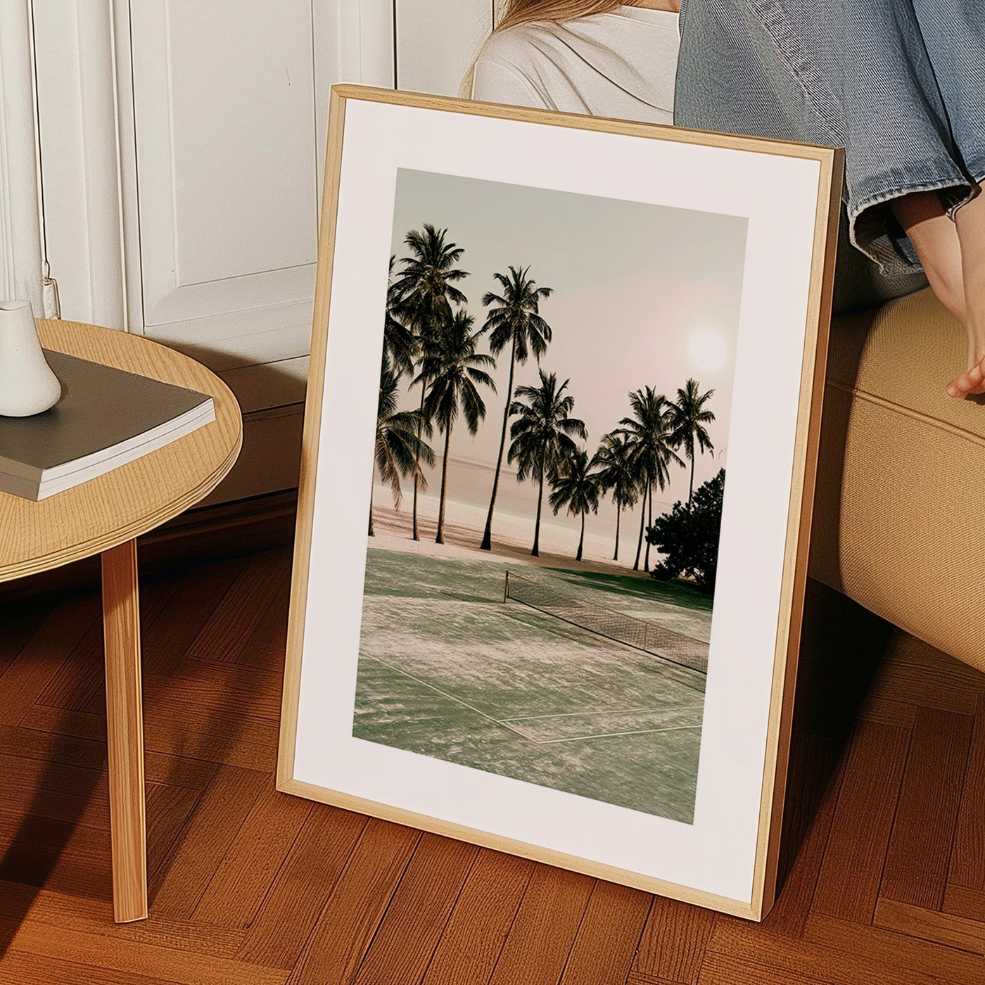Cuadro de paisaje con palmeras y pista de tenis – Product3