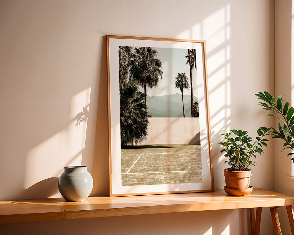Cuadro de paisaje con palmeras y muro minimal – Product2