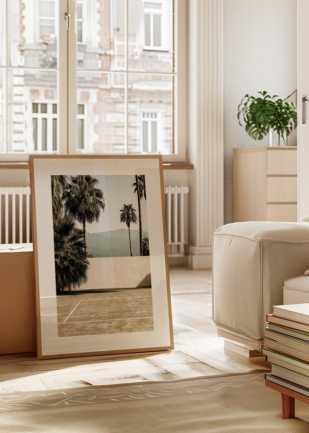 Cuadro de paisaje con palmeras y muro minimal – Product3