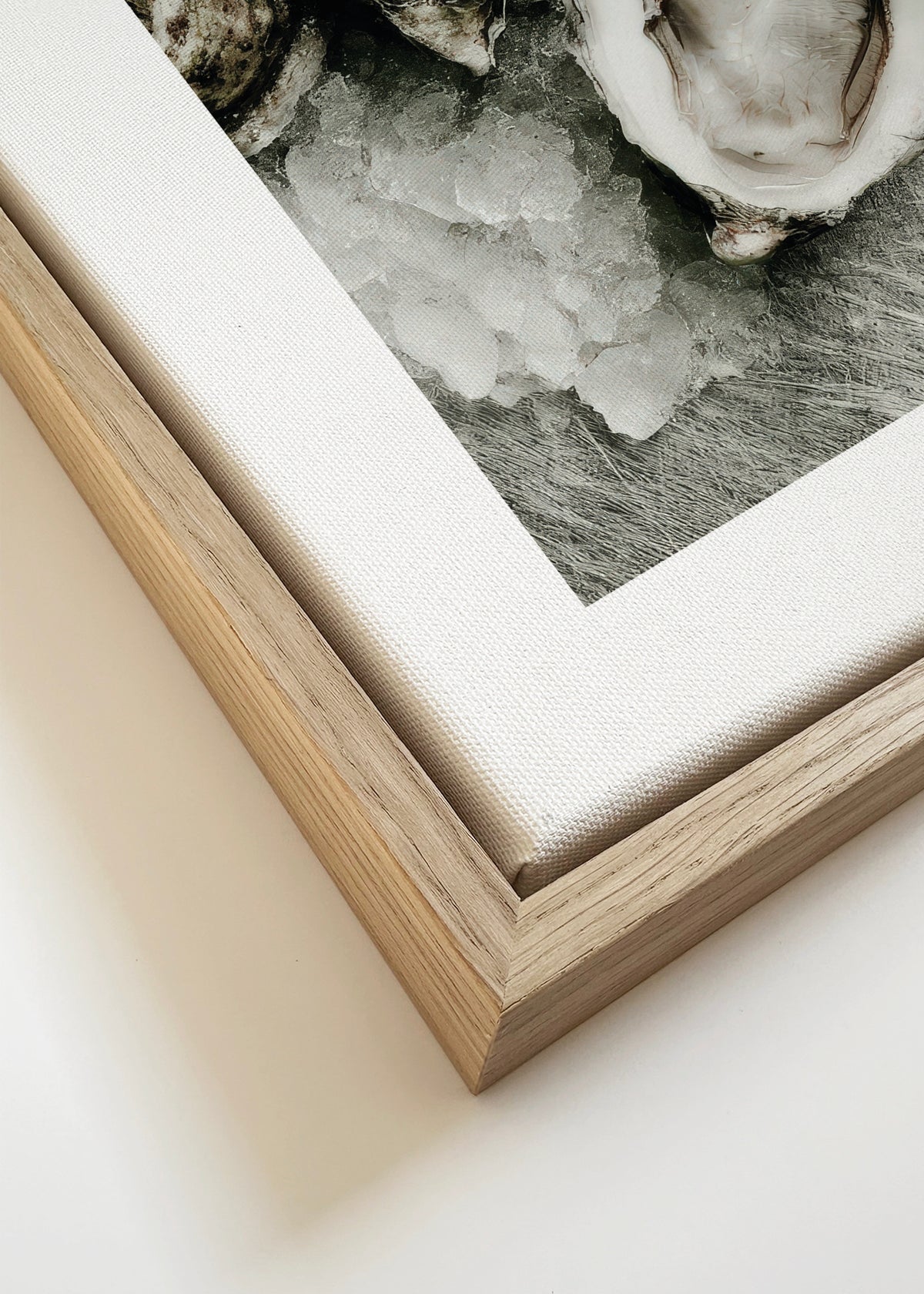 Oyster Table - Framed canvas detail