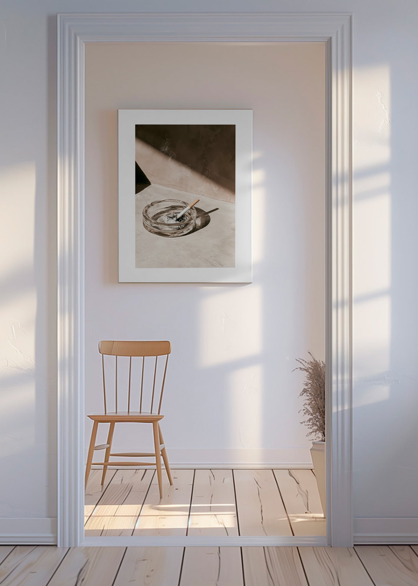 Cuadro de cocina con cenicero en luz natural – Canvas