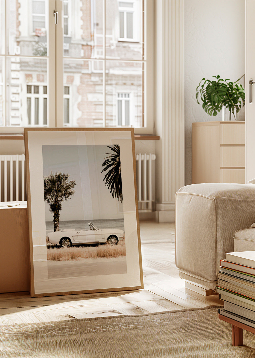 Fotografía de coche clásico junto al mar – Product3