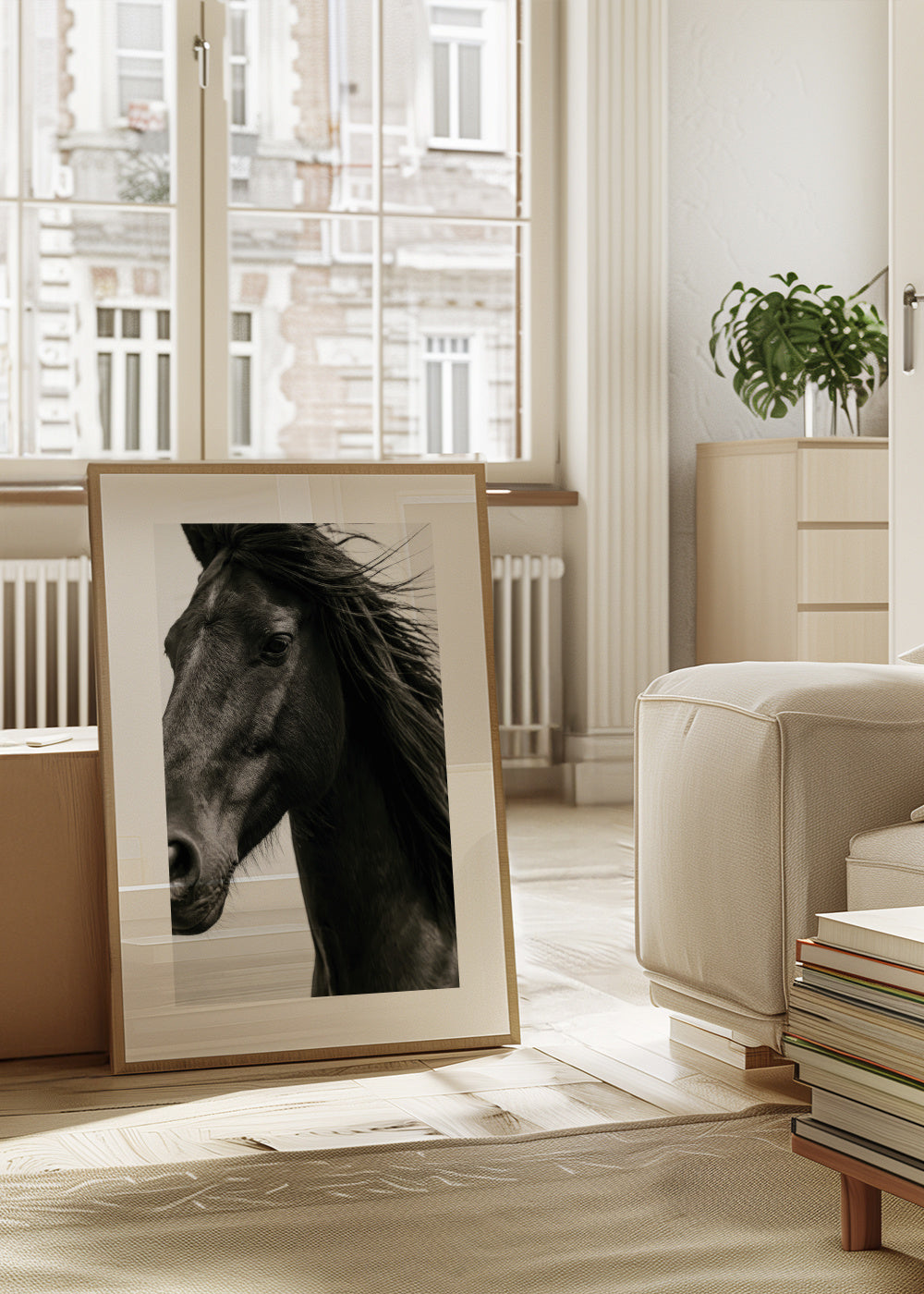 Black Stallion - Framed poster in an interior