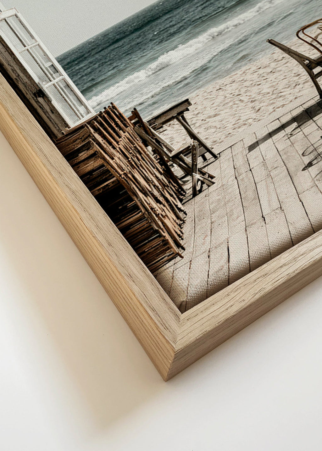 Cuadro de paisaje con terraza abierta – Canvas detail