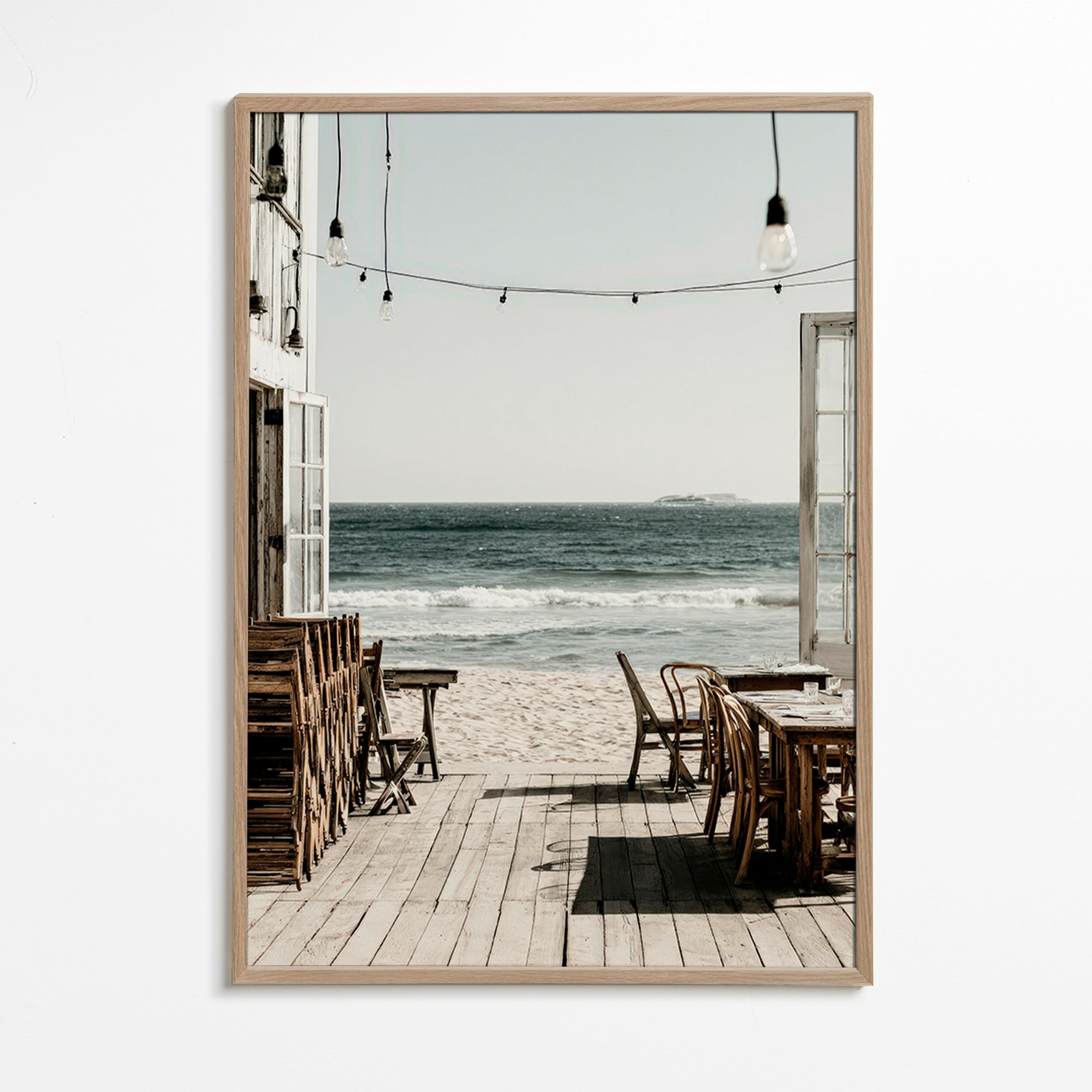 Cuadro de paisaje con terraza abierta – Oak Frame
