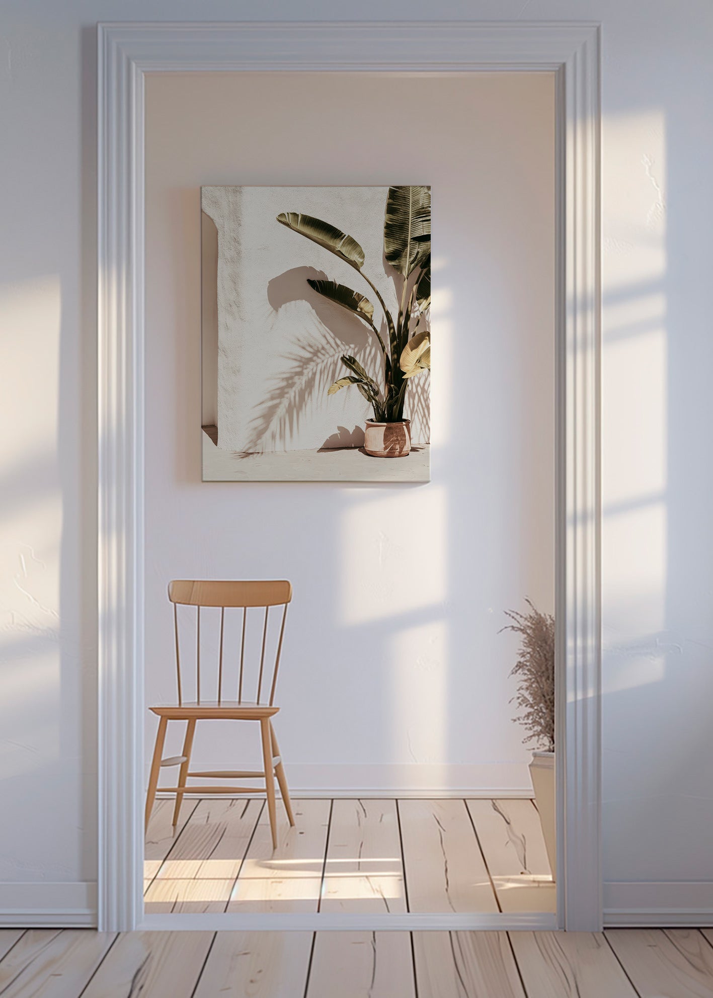 Lámina botánica: palma en maceta – Canvas