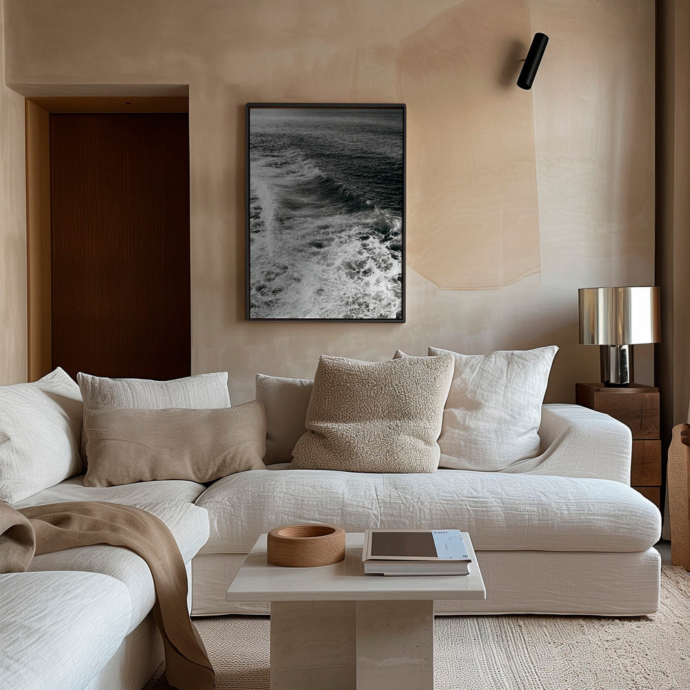 Fotografía de olas en blanco y negro – Canvas1