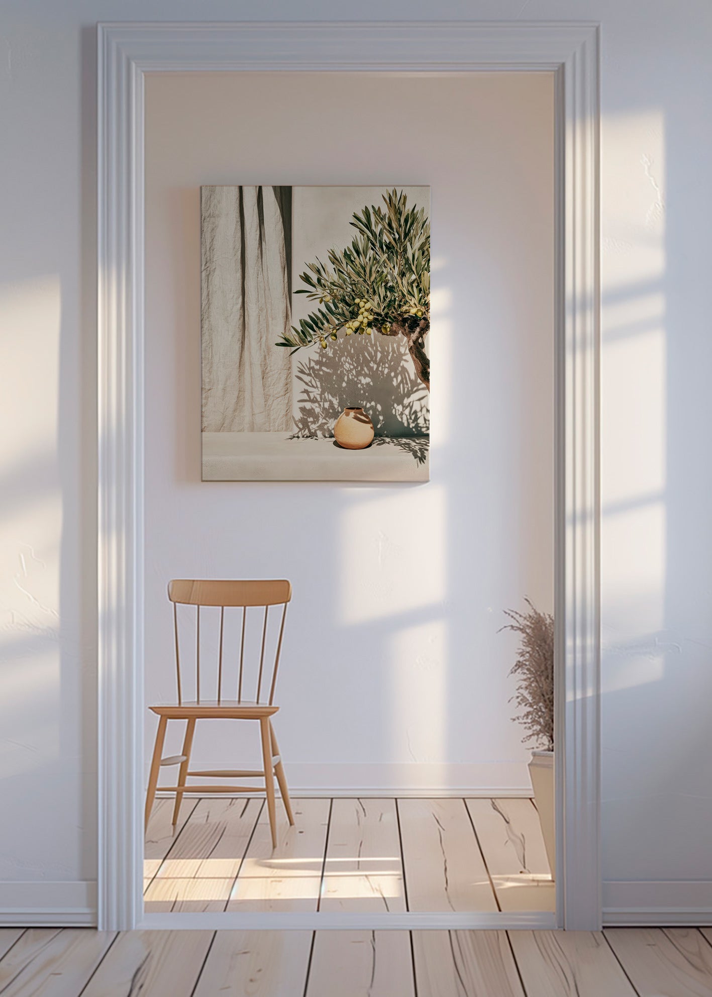 Lámina botánica rama de olivo – Canvas