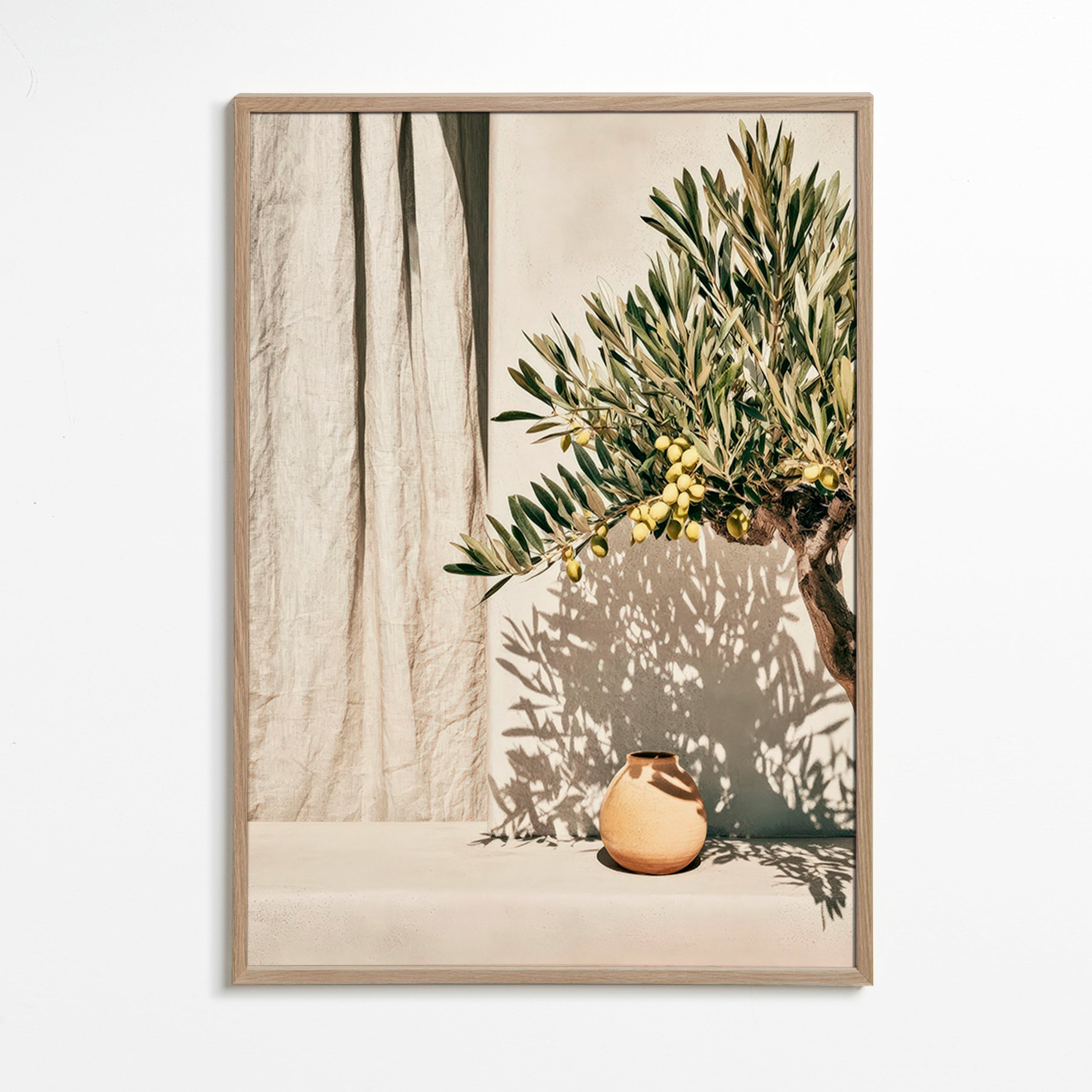 Lámina botánica rama de olivo – Oak Frame