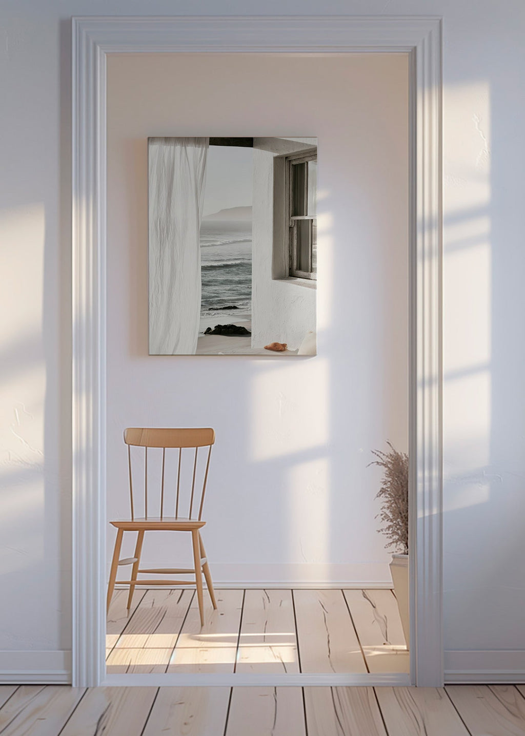 Cuadro de paisaje con ventana al mar – Canvas