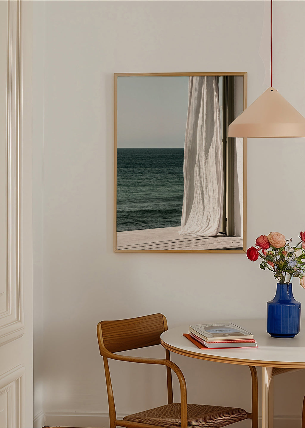 Cuadro de paisaje con cortina junto al mar – Product3