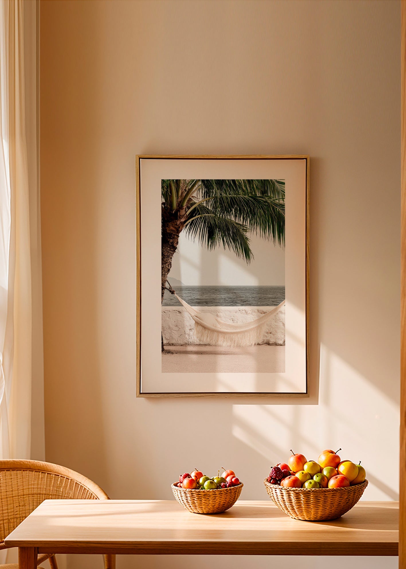 Cuadro de paisaje con hamaca y palmera – Canvas1