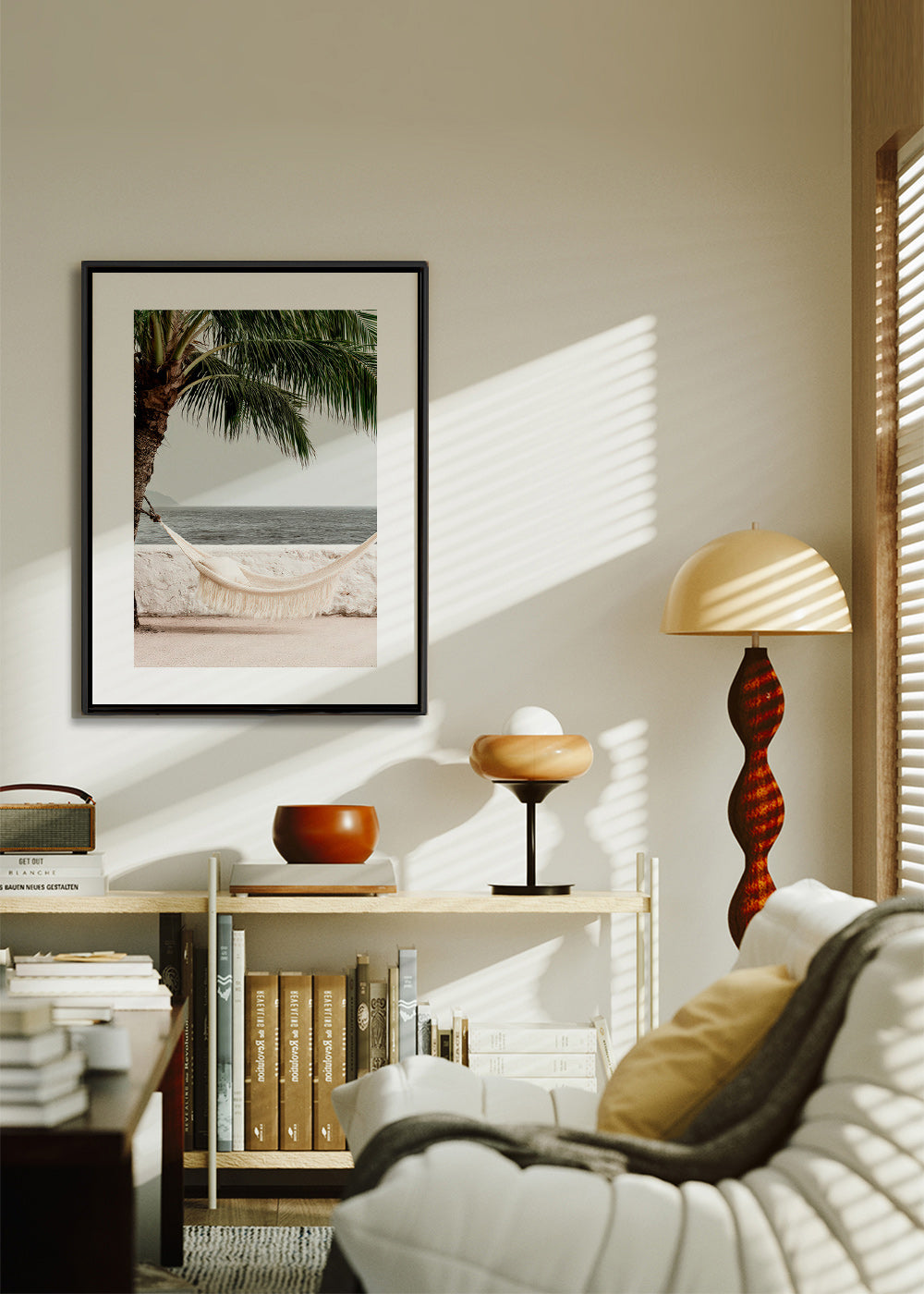 Cuadro de paisaje con hamaca y palmera – Canvas2