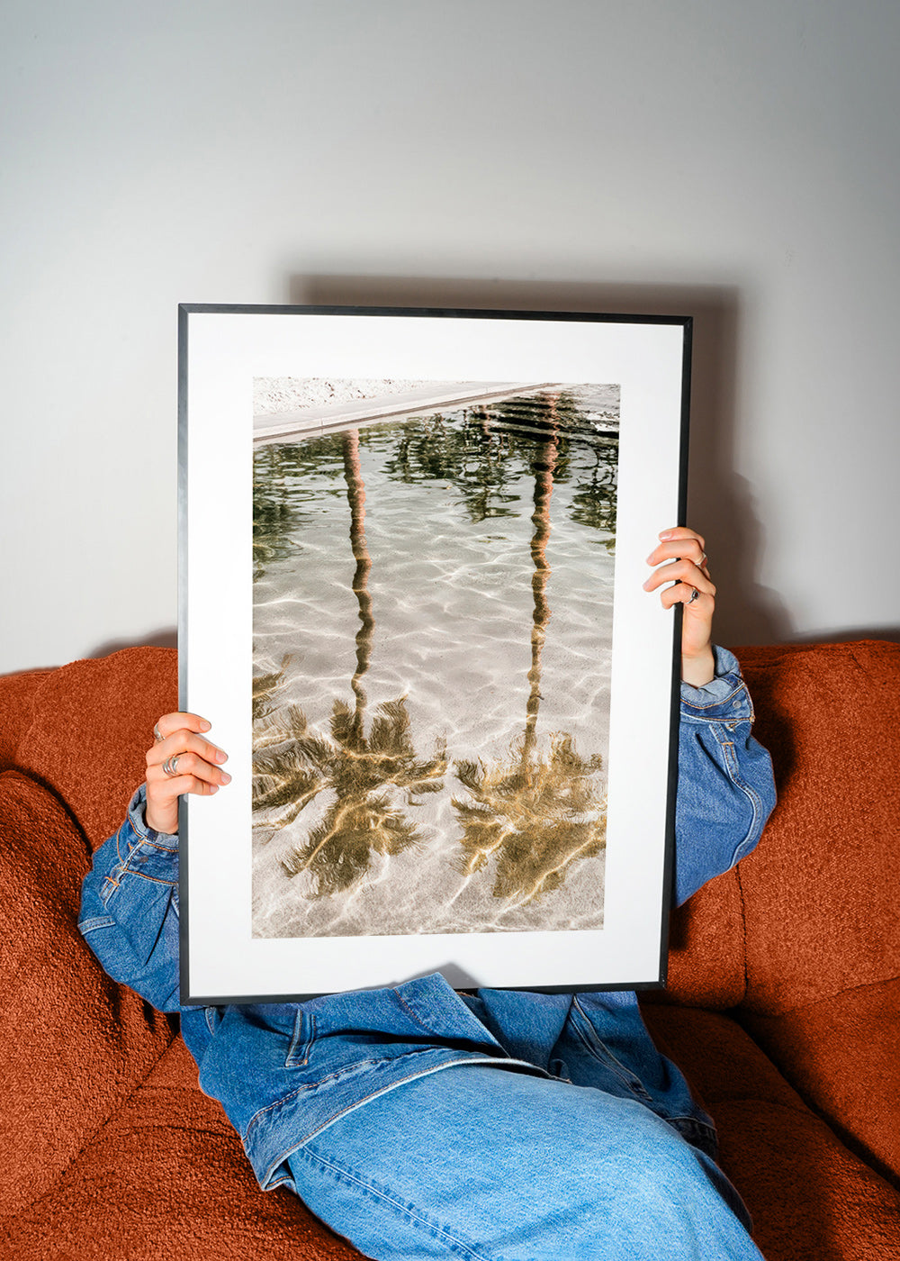 Cuadro de paisaje con palmeras reflejadas – Product2