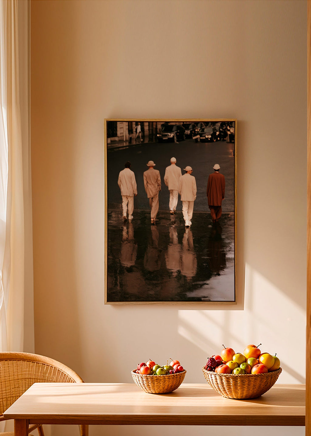 Fotografía urbana: caminantes bajo la lluvia – Canvas2