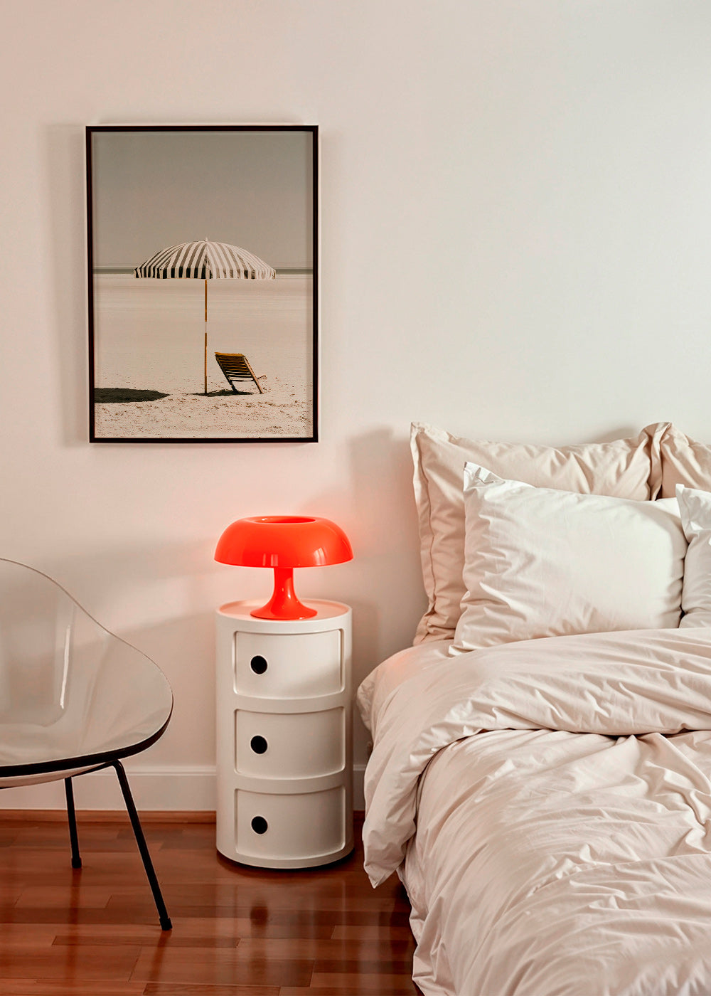 Cuadro de paisaje con parasol y tumbona – Product3