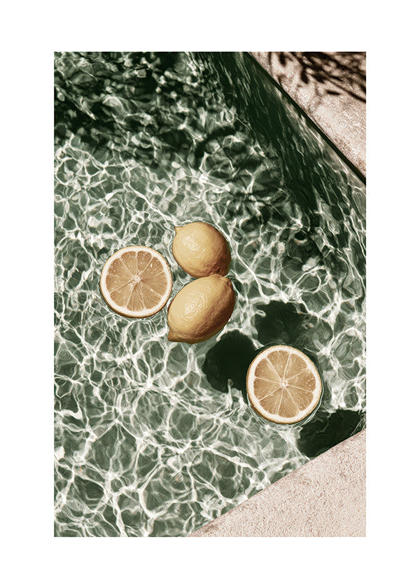 Cuadro de cocina Limones en piscina