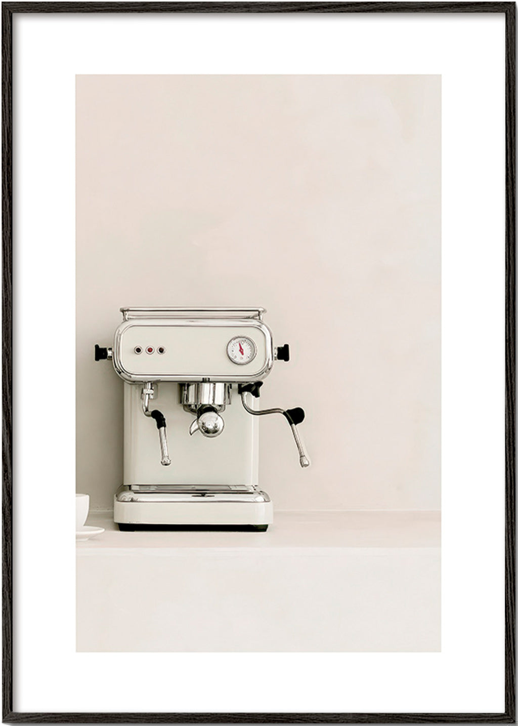 Cuadro de cocina Máquina de espresso crema minimal – Black Frame