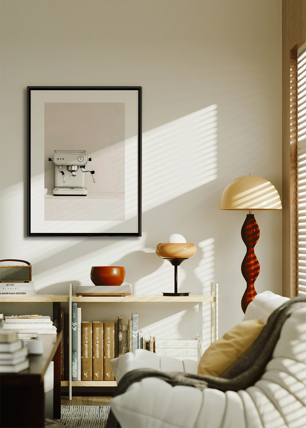 Cuadro de cocina Máquina de espresso crema minimal – Canvas2