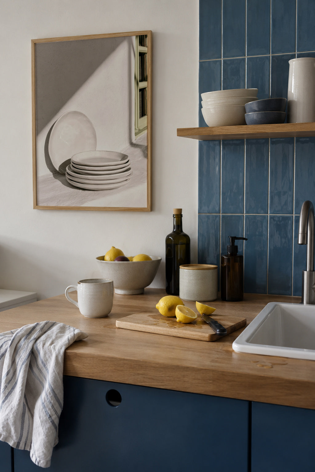 White Ceramics - Framed poster in an interior