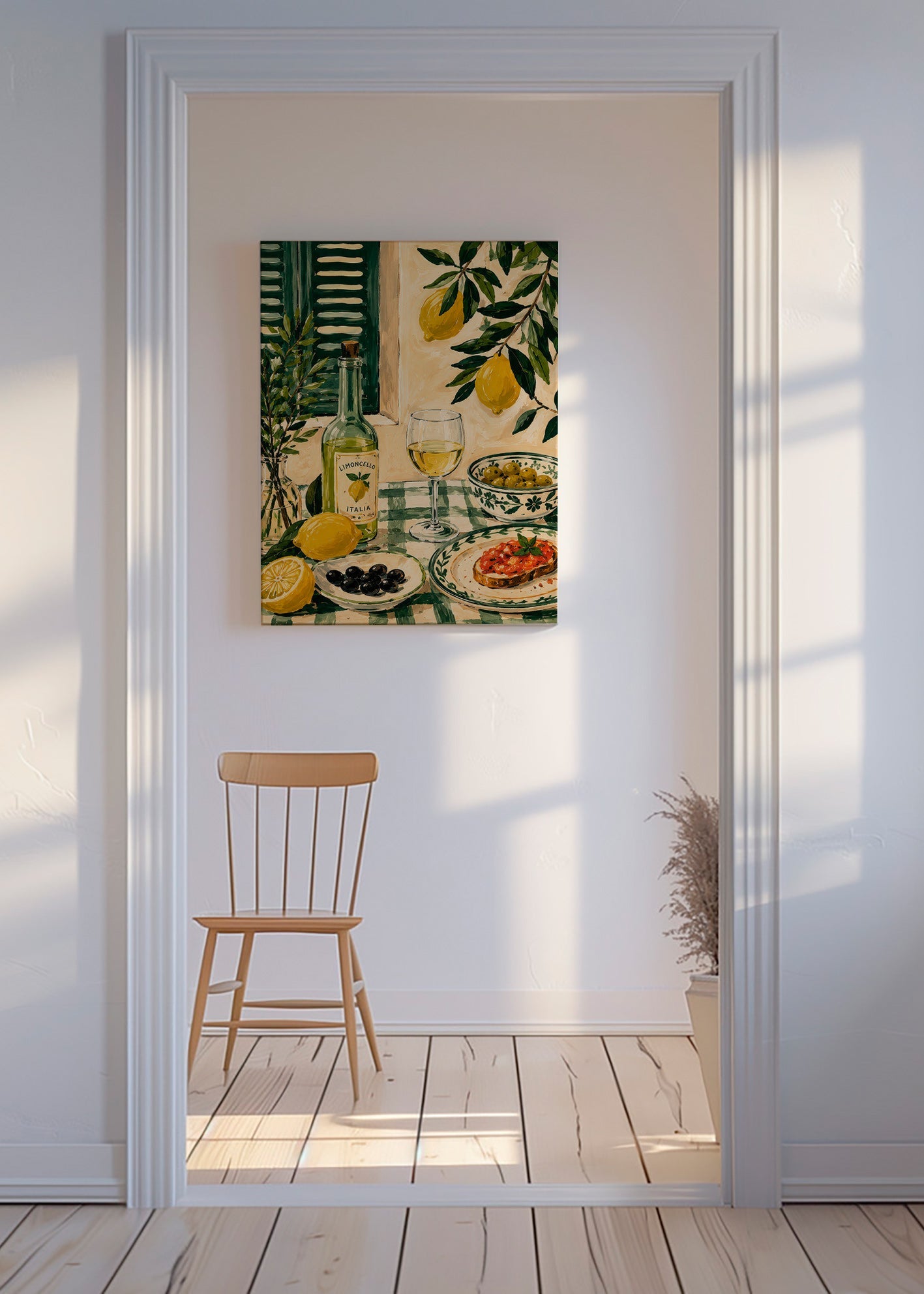 Cuadro de cocina con limones y limoncello – Canvas