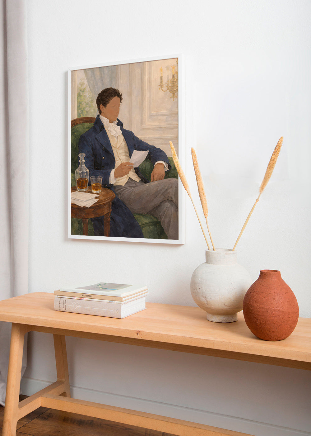 Cuadro vintage con caballero leyendo – Product1