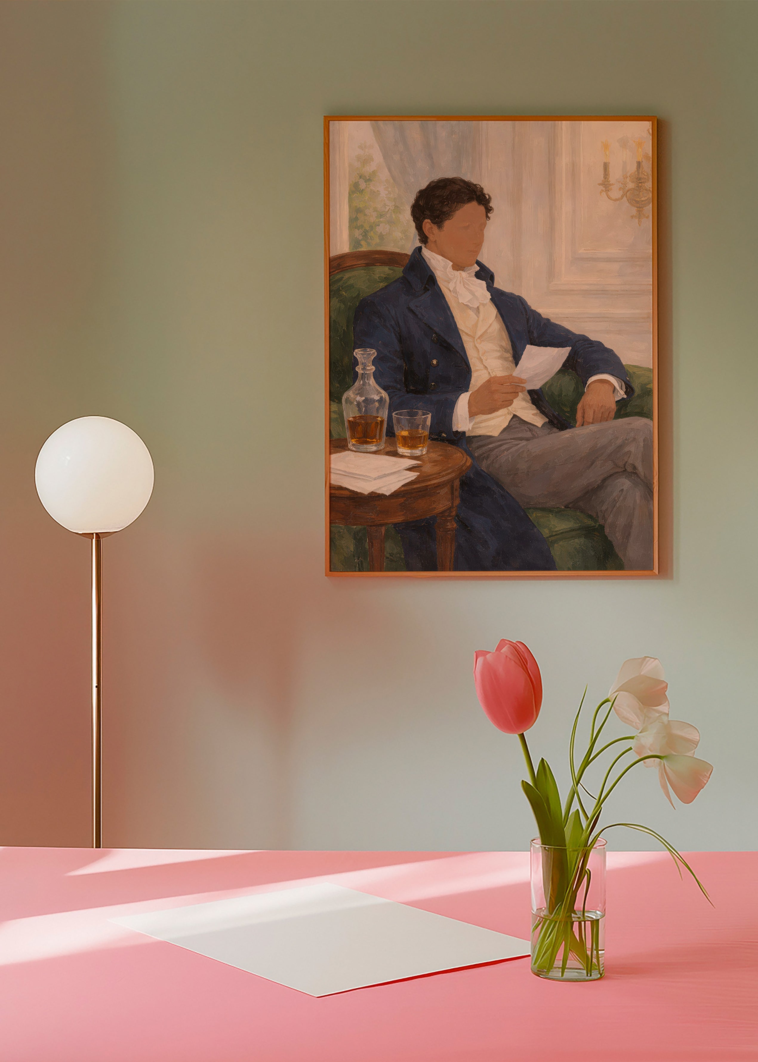 Cuadro vintage con caballero leyendo – Product2