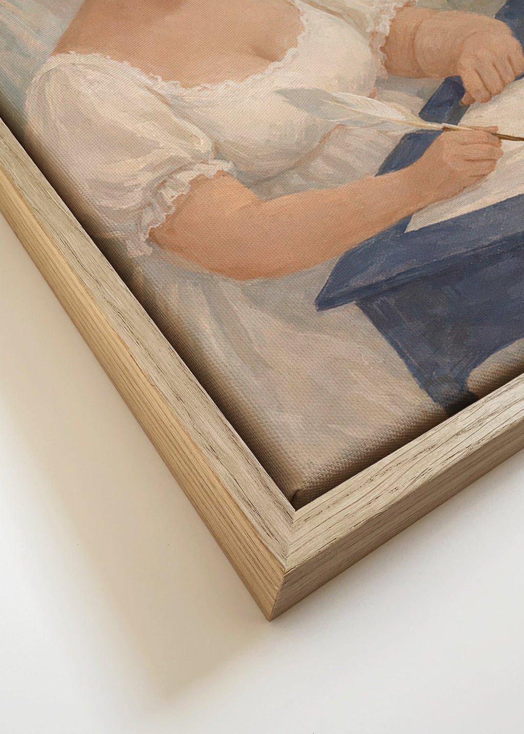 Ilustración romántica de dama escribiendo – Canvas detail