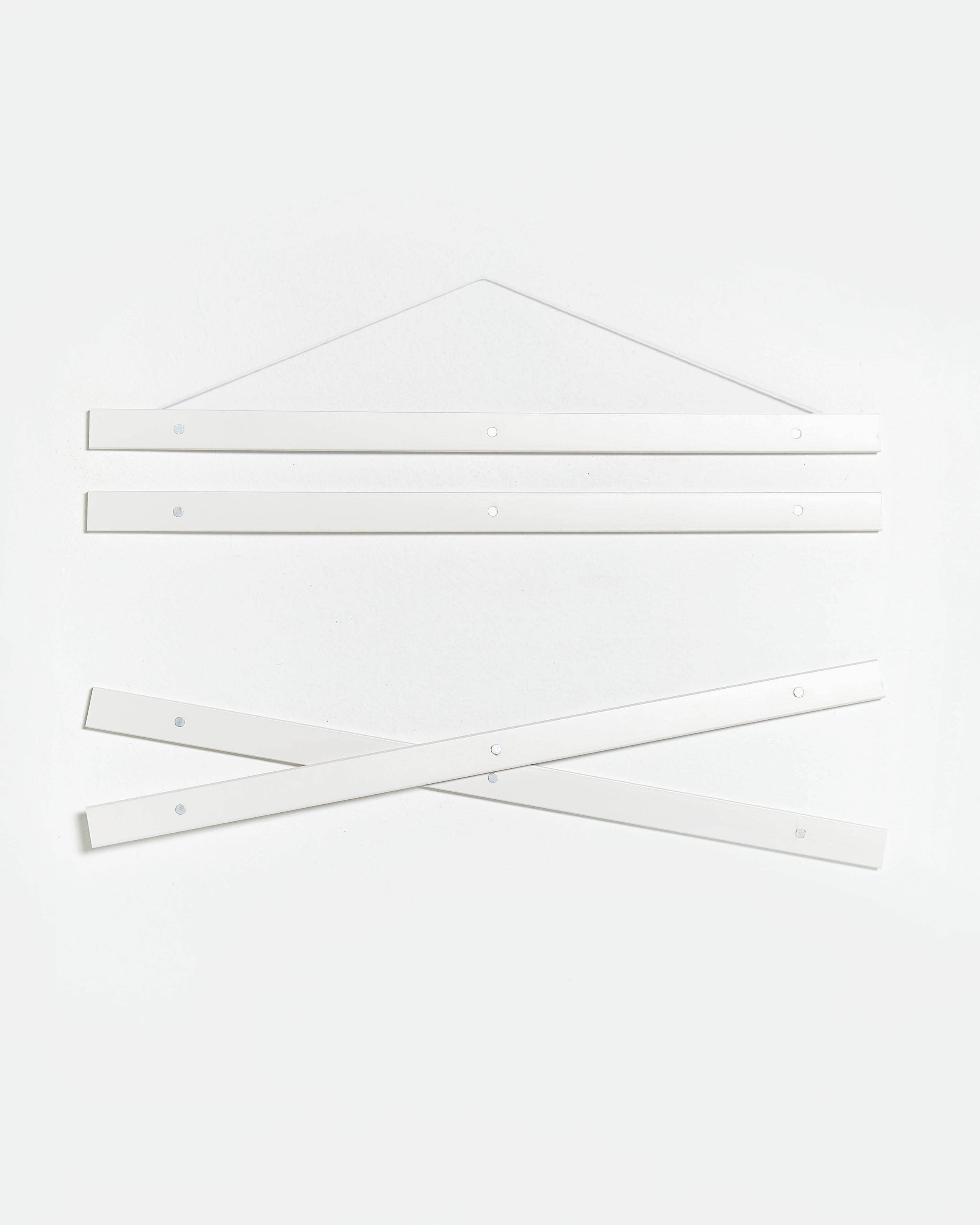 Colgador para póster de 20cm de madera y color blanco