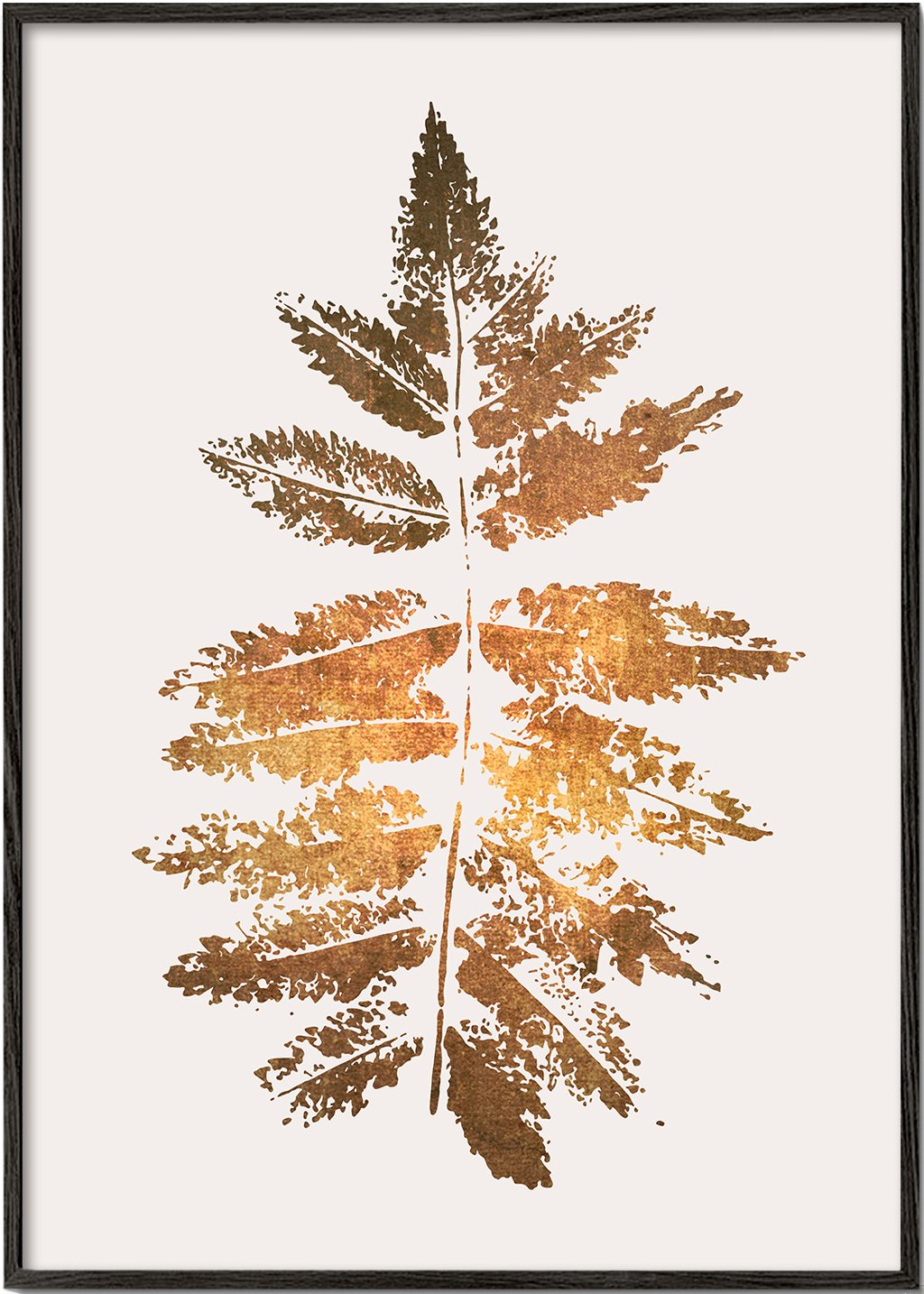 Cuadro sin marco Wood art ml-leaves block colour 02 42 x 30 cm