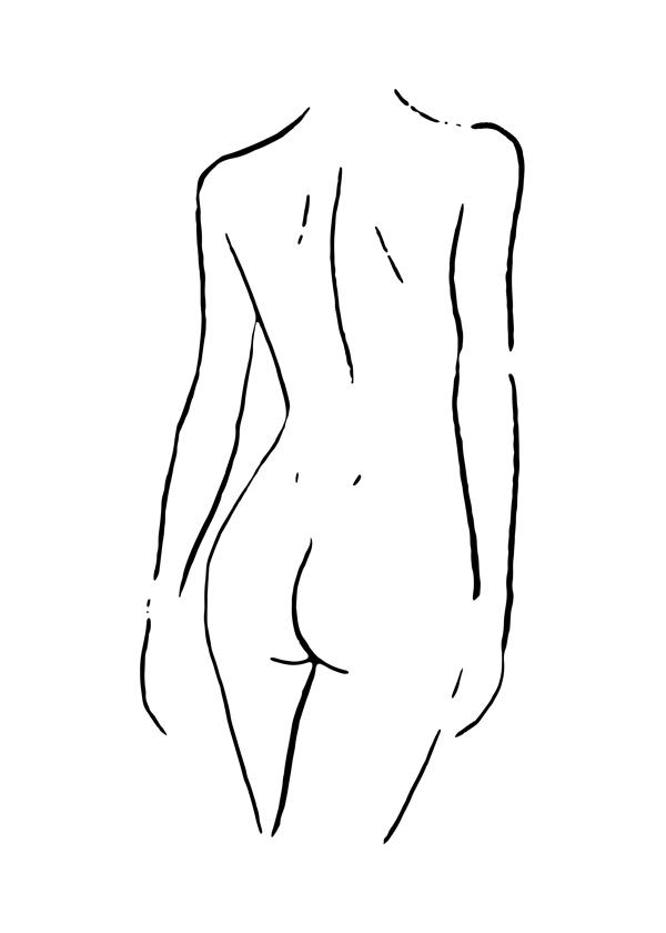 Body Sketch N 7 Black & White