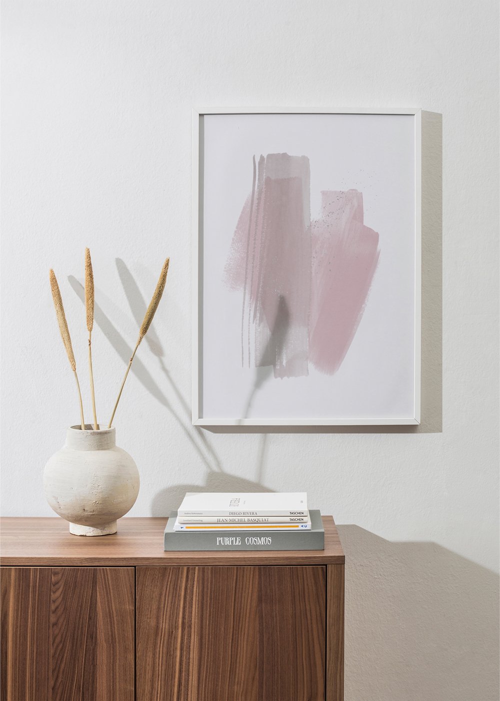 Lámina de una ilustración en tonos rosados  Cuadros modernos y láminas  decorativas – Artesta